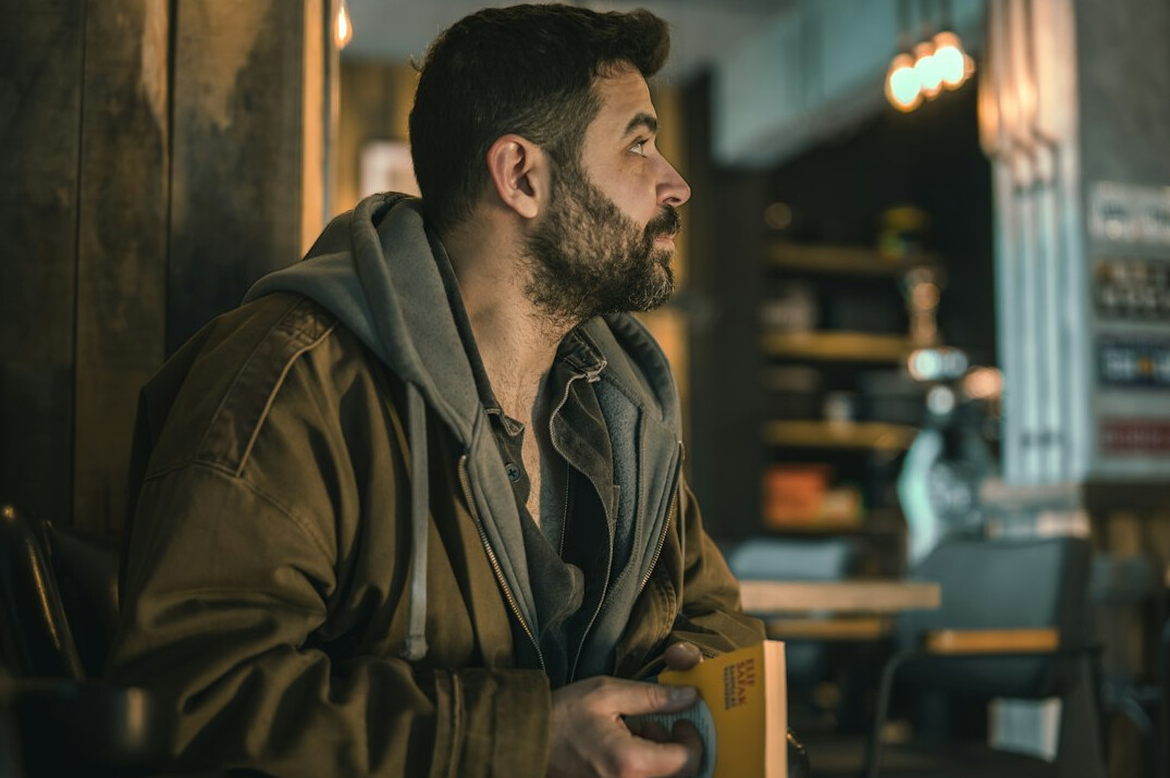 Portrait of a bearded man editor