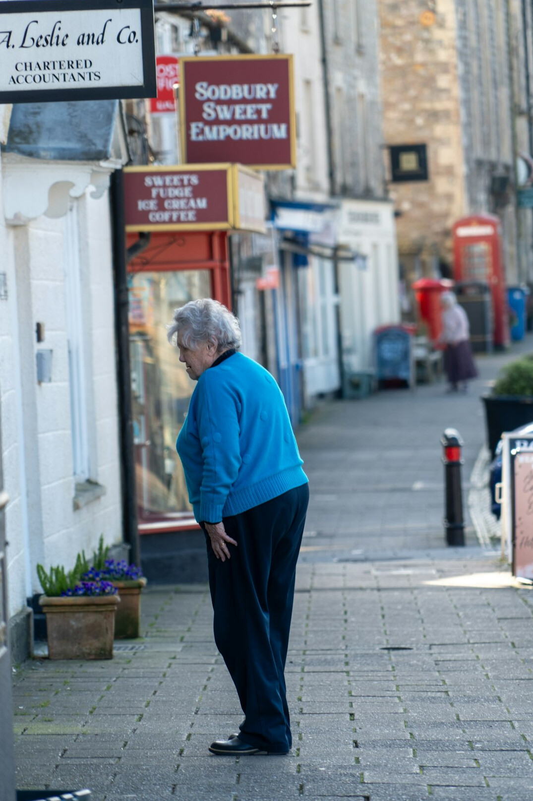 elderly woman shopping
